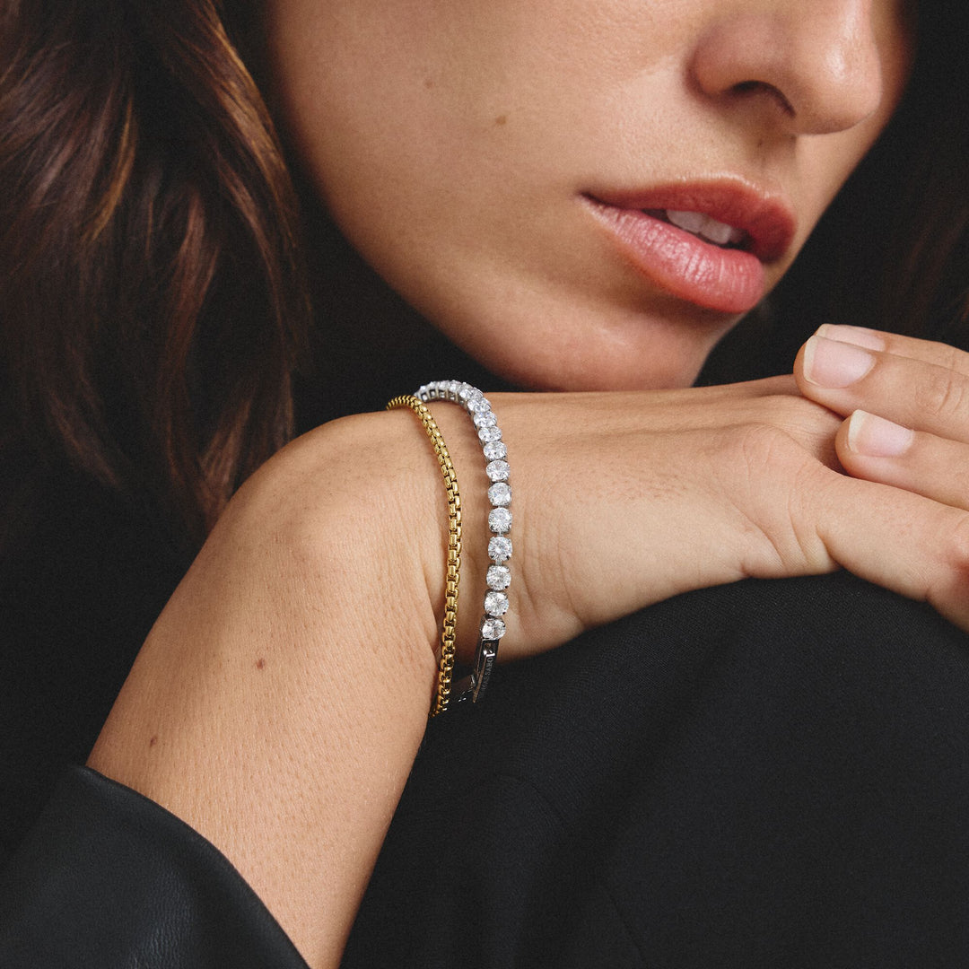 Thomas Sabo Gold-Tone Stainless Steel Box Chain Bracelet 2.7mm TA2249S