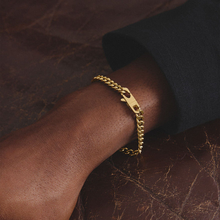 Thomas Sabo Gold-Tone Stainless Steel Curb Chain Bracelet 7mm TA2251SY