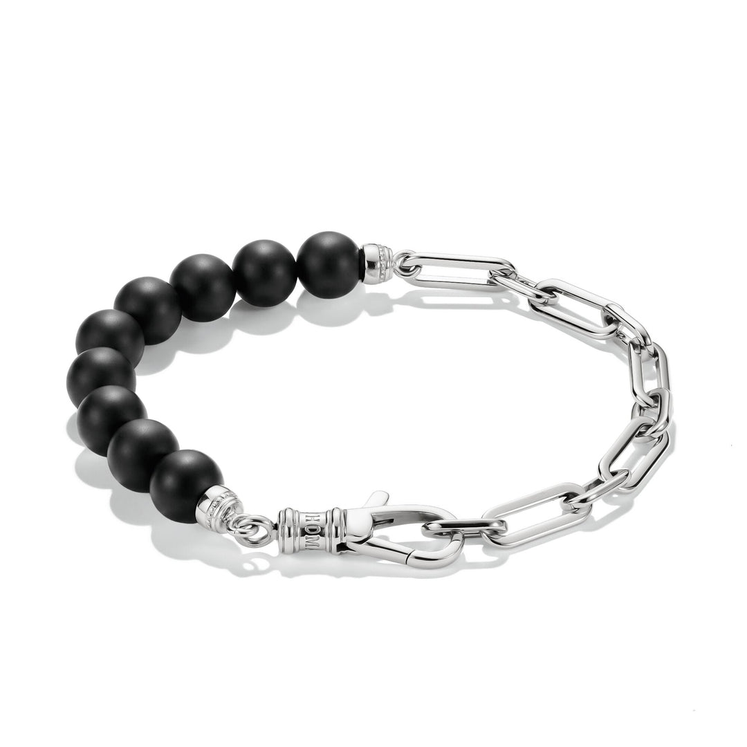 Thomas Sabo Stainless Steel Obsidian Bead Bracelet TA2254SBL