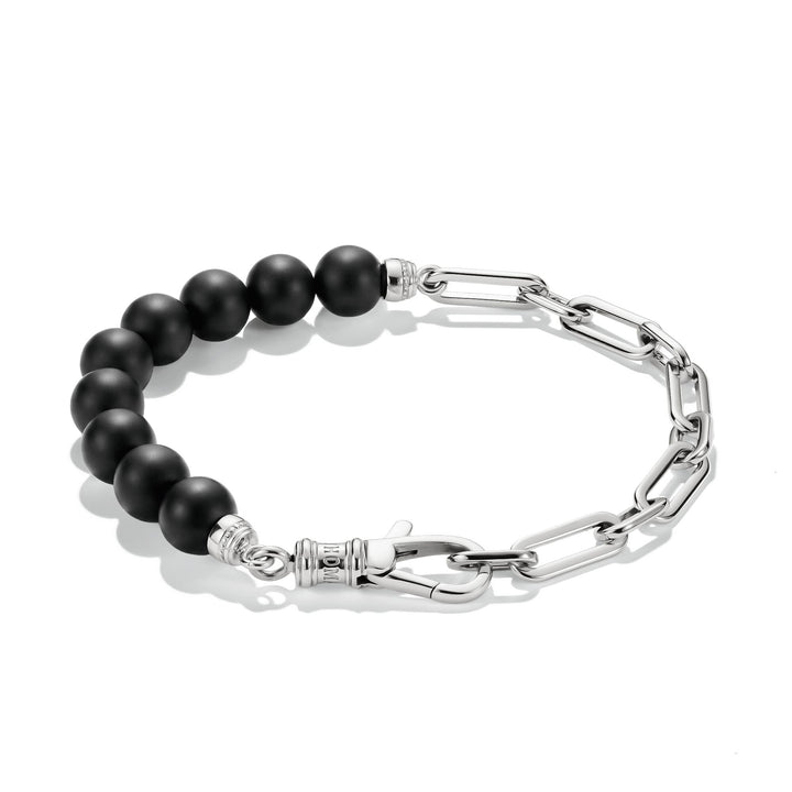 Thomas Sabo Stainless Steel Obsidian Bead Bracelet TA2254SBL
