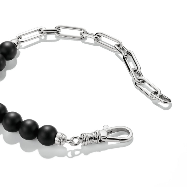 Thomas Sabo Stainless Steel Obsidian Bead Bracelet TA2254SBL