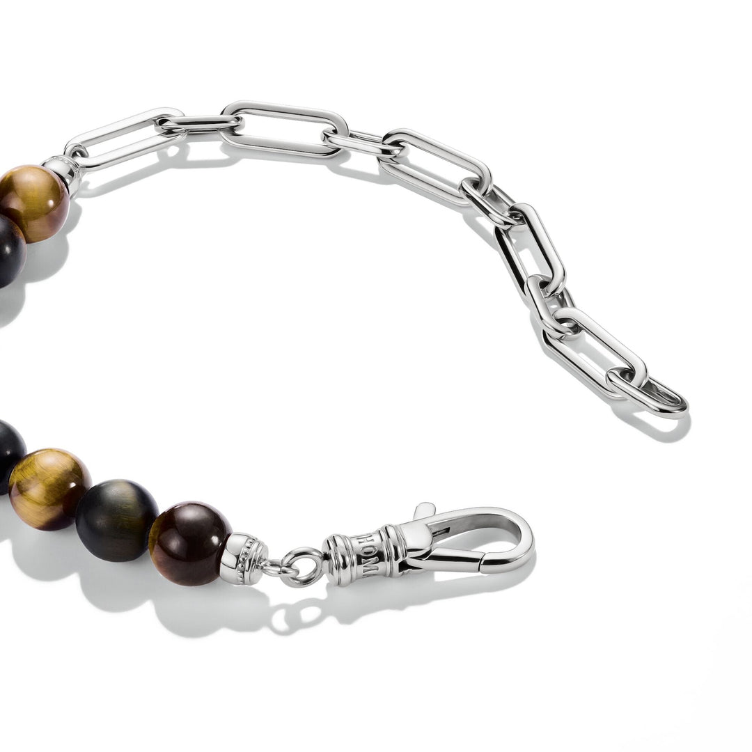 Thomas Sabo Stainless Steel Tiger's Eye Bead Bracelet TA2254STI
