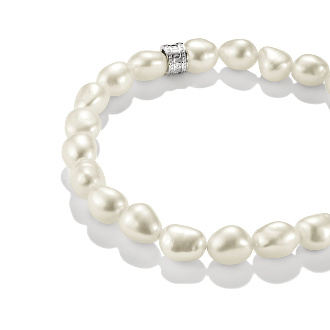 Thomas Sabo Stainless Steel Freshwater Pearl Bracelet TA2255SWH