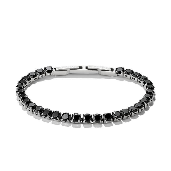 Thomas Sabo Stainless Steel Tennis Bracelet with Black Zirconia TA2259SBCZ