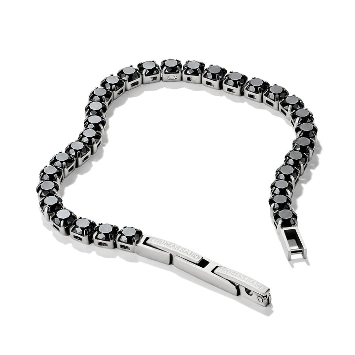 Thomas Sabo Stainless Steel Tennis Bracelet with Black Zirconia TA2259SBCZ