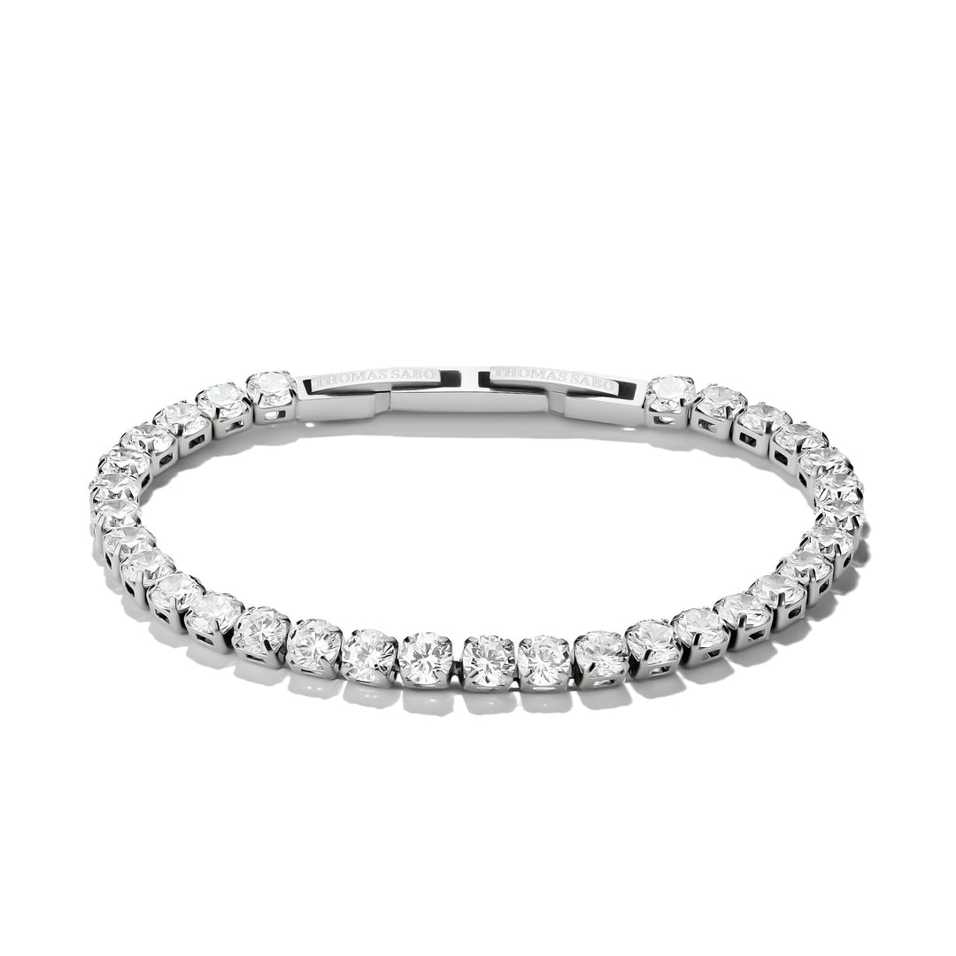 Thomas Sabo Stainless Steel Tennis Bracelet with White Zirconia TA2259SCZ