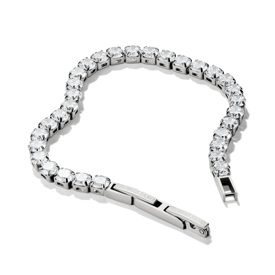 Thomas Sabo Stainless Steel Tennis Bracelet with White Zirconia TA2259SCZ