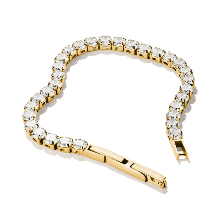 Thomas Sabo Gold-Tone Stainless Steel Tennis Bracelet with White Zirconia TA2259SY