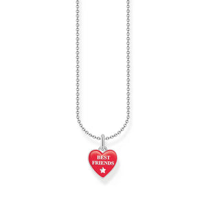 THOMAS SABO NECKLACE with Red Heart Pendant - Silver TKE2237