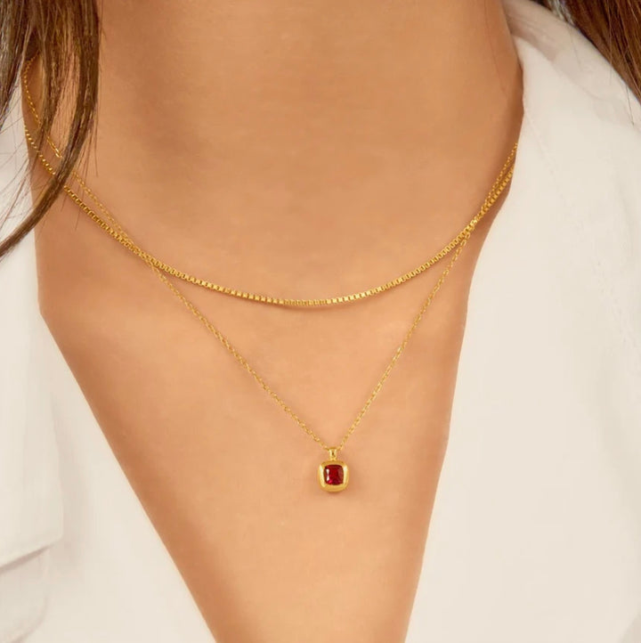 Ania Haie Gold Crimson Solitaire Necklace N071-03G
