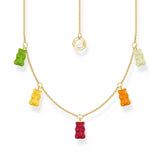 Thomas Sabo Gold Necklace with 5 Colourful Goldbears TKE2205Y