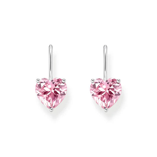 THOMAS SABO EARRINGS With Pink Heart -Shaped Zirconia TH2288P