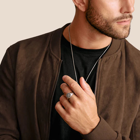 THOMAS SABO Signet Ring Compass Black Zirconia TR2515M