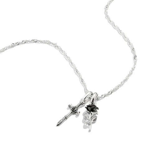 THOMAS SABO Sword and Rose Zirconia Necklace TKE2352