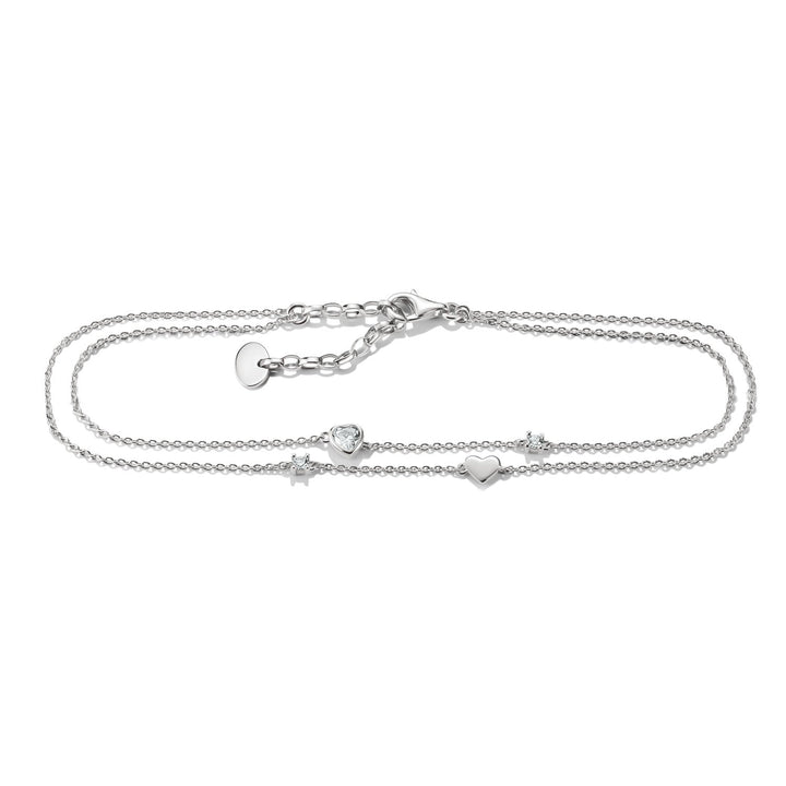 THOMAS SABO Anklet hearts with zirconia TAK0040M