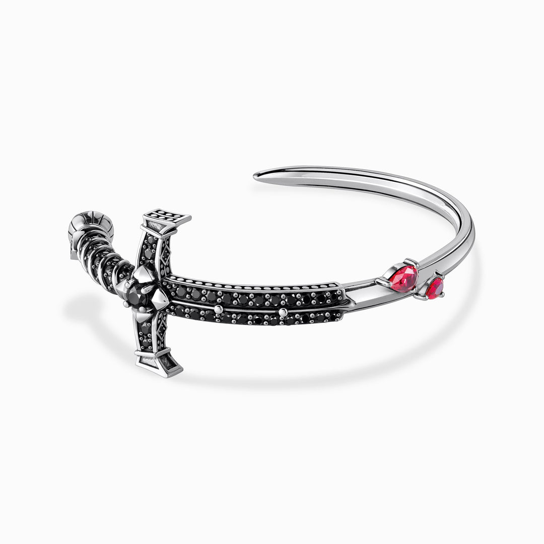 THOMAS SABO Sword Bangle with black and red stones TAR117