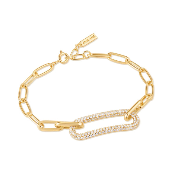 Ania Haie Gold Pave Link Bracelet B051-01G