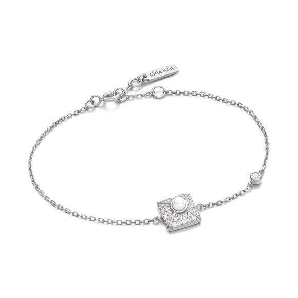Ania Haie Silver Pearl Pave Bracelet B054-02H