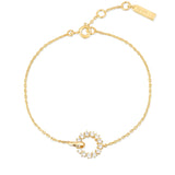 Ania Haie Gold Interlinked Circles Pave Bracelet B056-01G