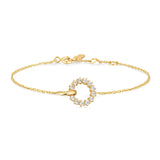 Ania Haie Gold Interlinked Circles Pave Bracelet B056-01G