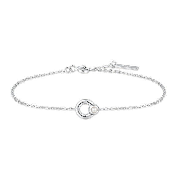 Ania Haie Silver Hoop Freshwater Pearl Bracelet B058-03H