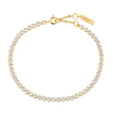 Ania Haie Gold Row Bezel Set Bracelet B058-06G