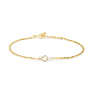 Ania Haie Gold Geometric Cubic Zirconia Bracelet B059-02G