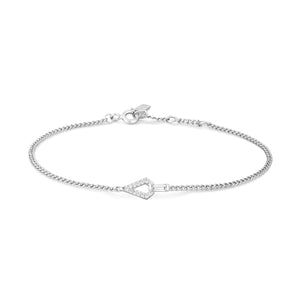 Ania Haie Silver Geometric Cubic Zirconia Bracelet B059-02H