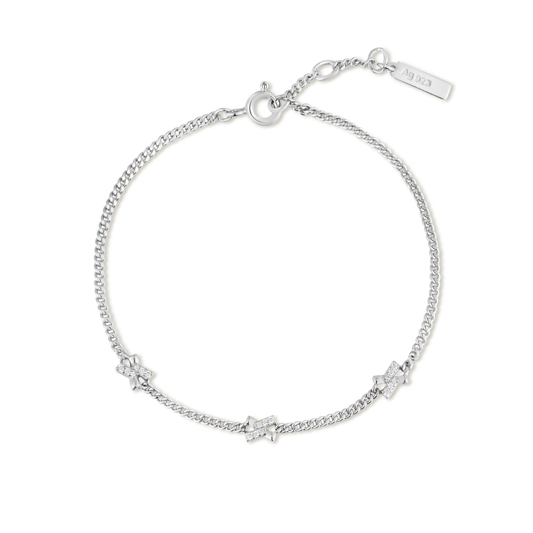 Ania Haie Silver Cross Station Bracelet B061-03H