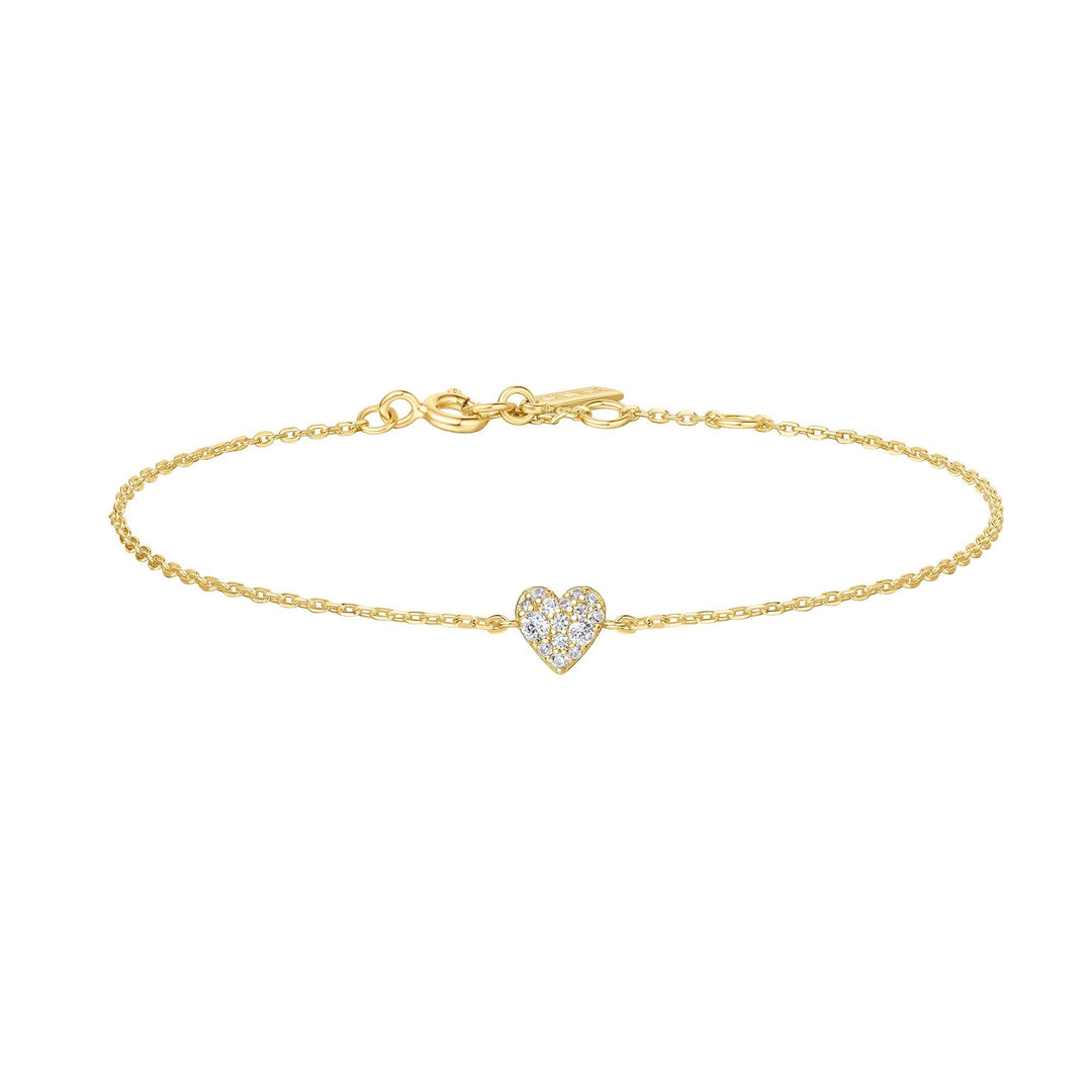 Ania Haie Gold Sweetheart Pave Bracelet