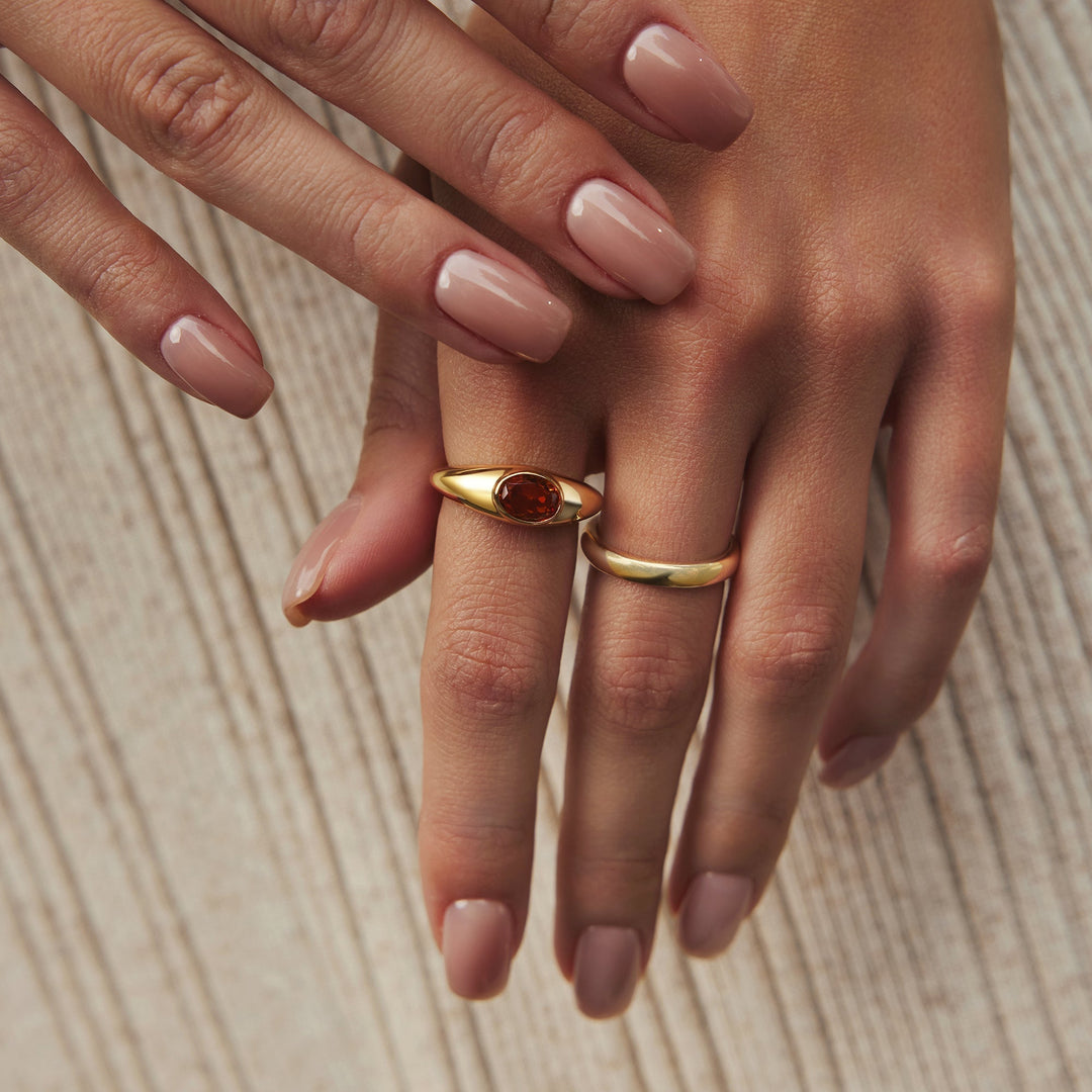 Ania Haie Gold Sculptural Gemstone Maillard Ring