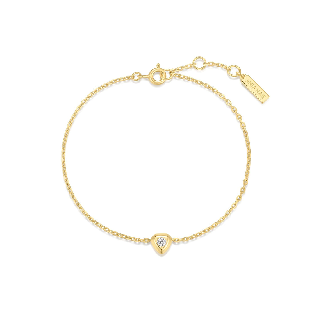 Ania Haie Gold Sparkling Tiny Shield Bracelet