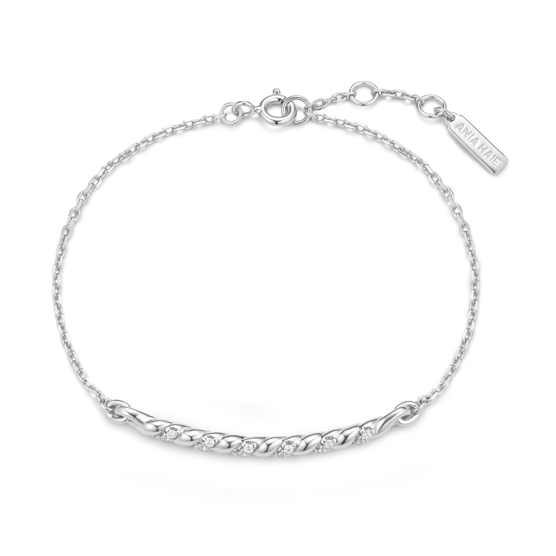 Ania Haie Silver Twisted Bar Bracelet B072-02H