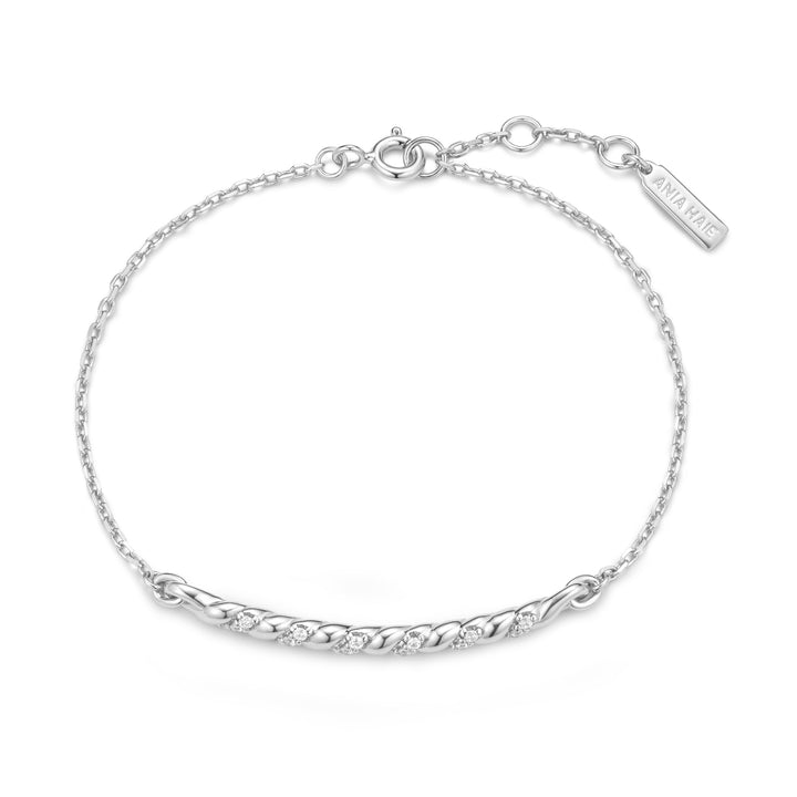 Ania Haie Silver Twisted Bar Bracelet B072-02H