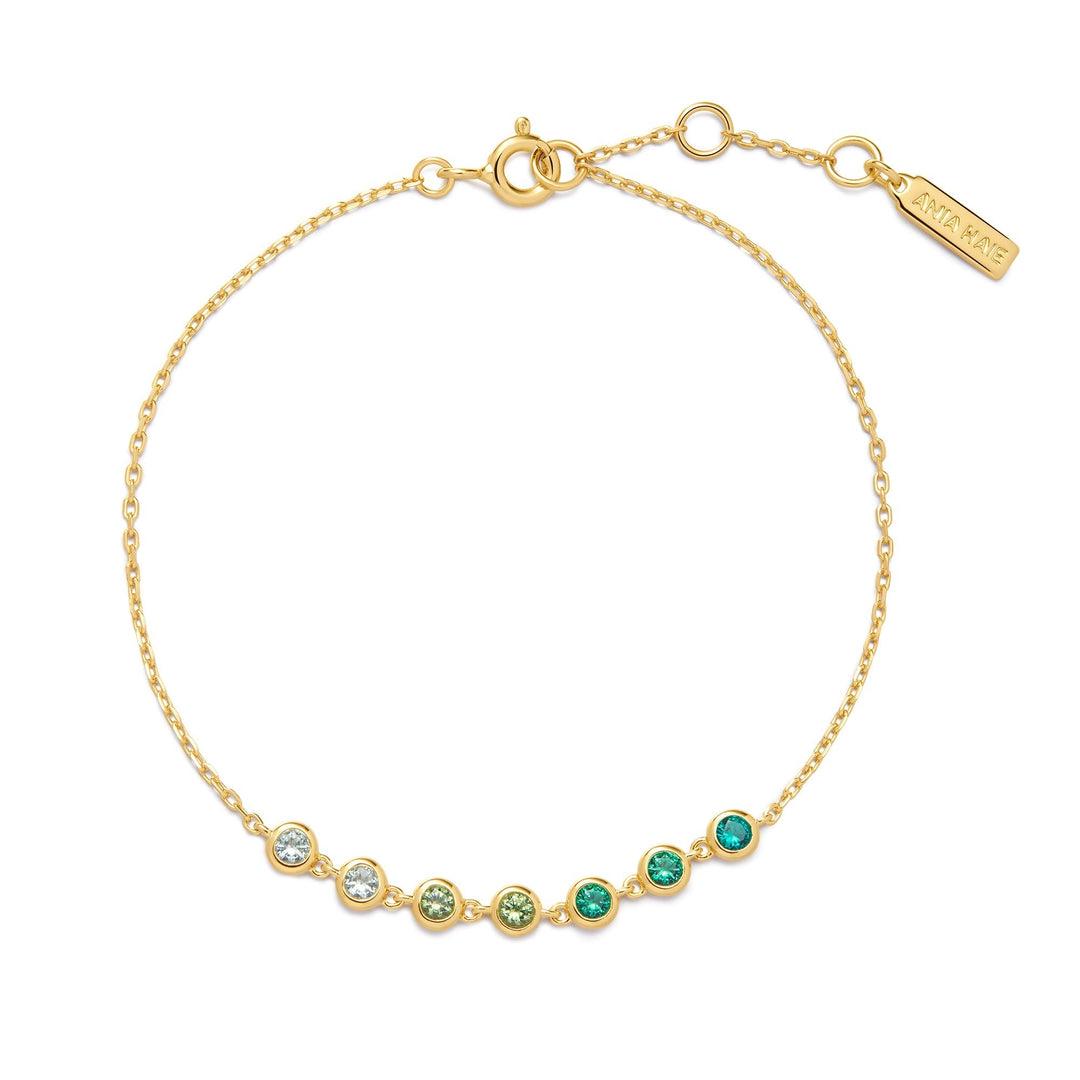 Ania Haie Gold Green Station Bracelet B073-04G