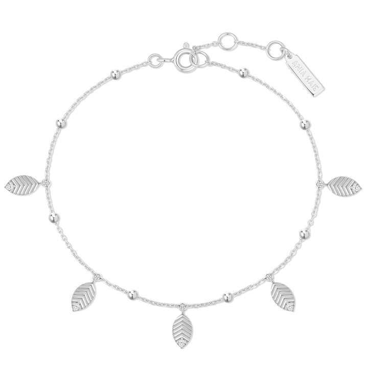 Ania Haie Silver Leaf Station Bracelet B073-05H