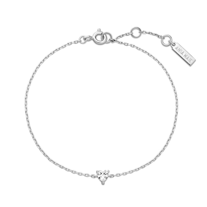 Ania Haie Silver Sparkle Heart Bracelet B074-01H