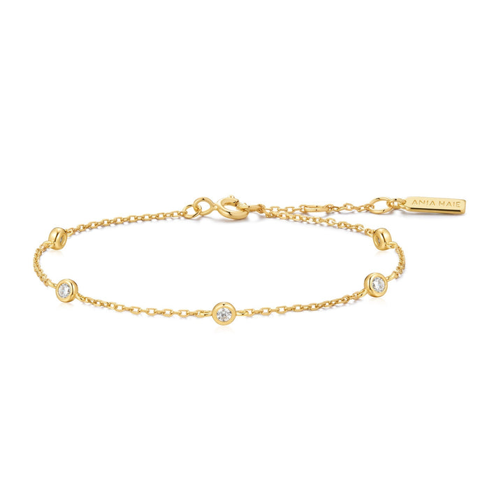 Ania Haie Gold Classic Bezel-Set Station Bracelet B074-02G