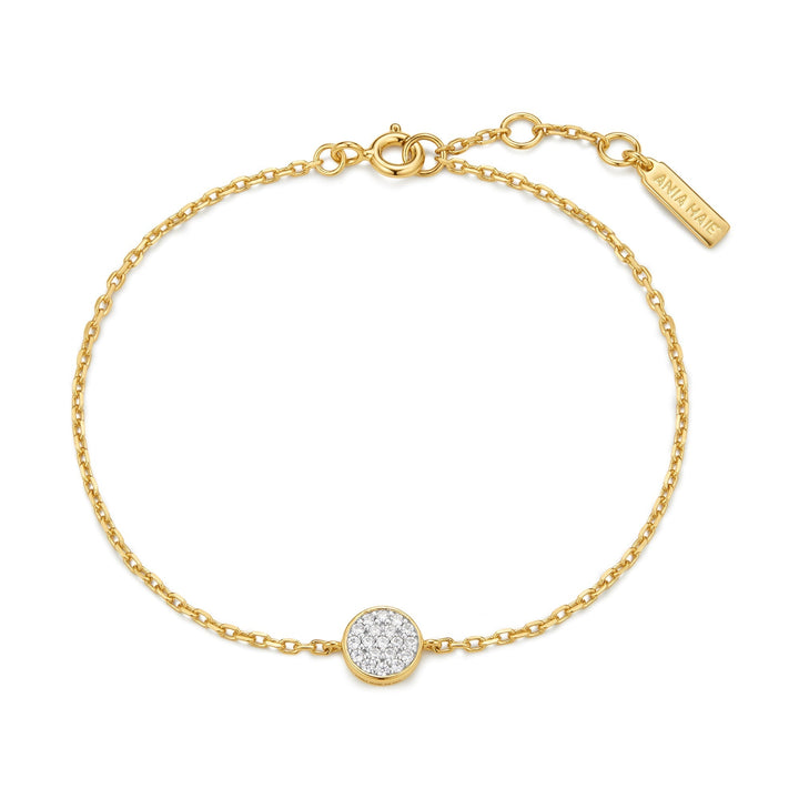 Ania Haie Gold Pave Disc Bracelet B075-02G
