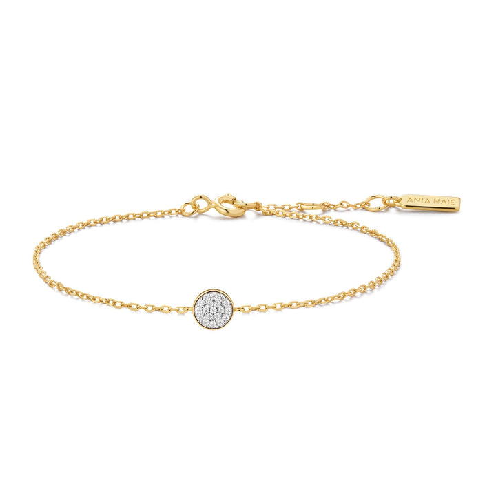 Ania Haie Gold Pave Disc Bracelet B075-02G
