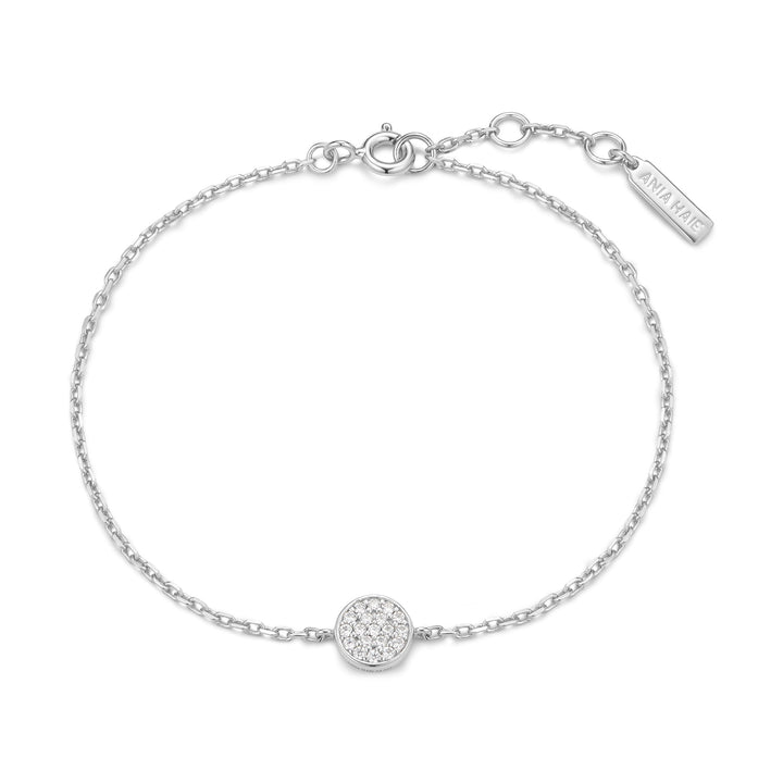 Ania Haie Silver Pave Disc Bracelet B075-02H