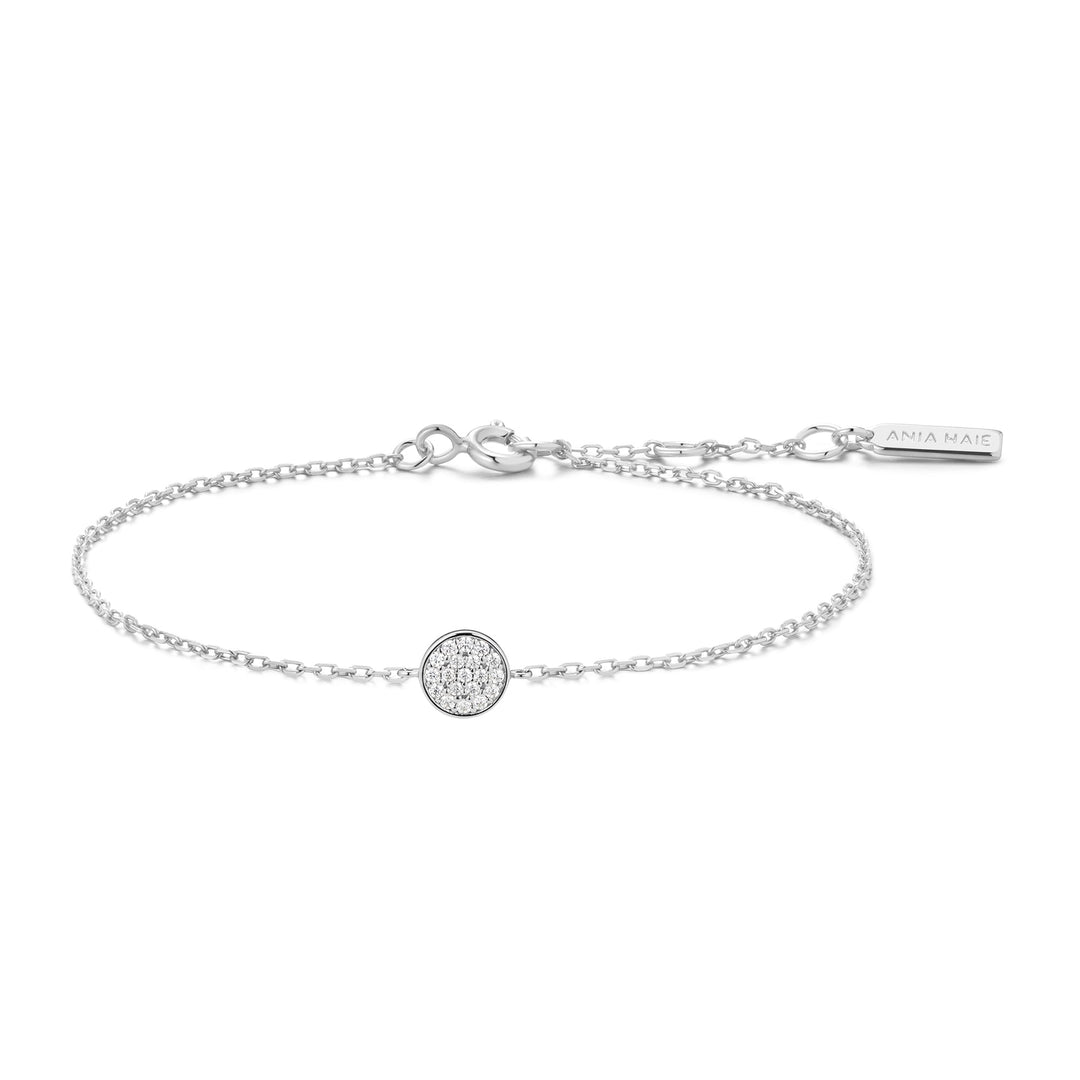 Ania Haie Silver Pave Disc Bracelet B075-02H
