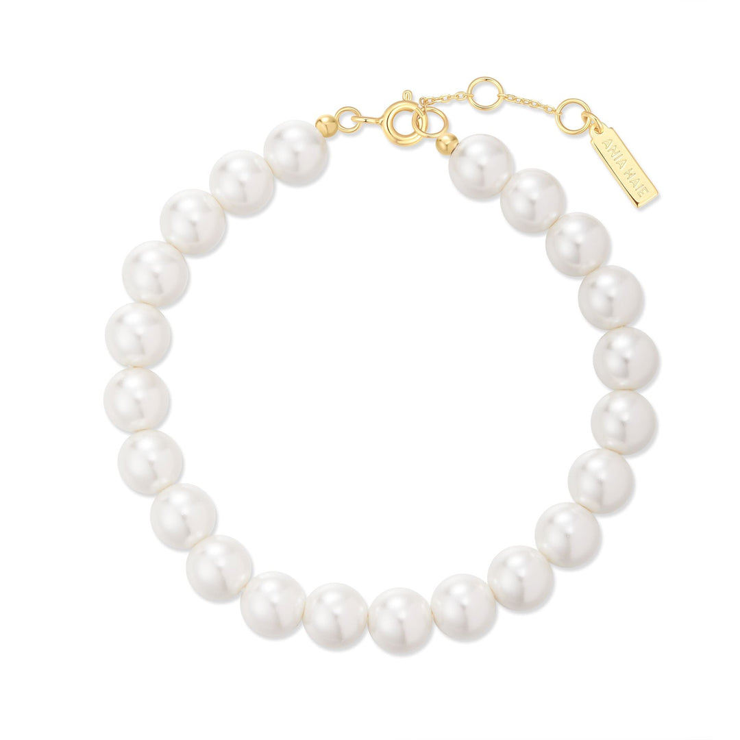 Ania Haie Gold Classic Shell Pearl Beaded Bracelet B075-04G