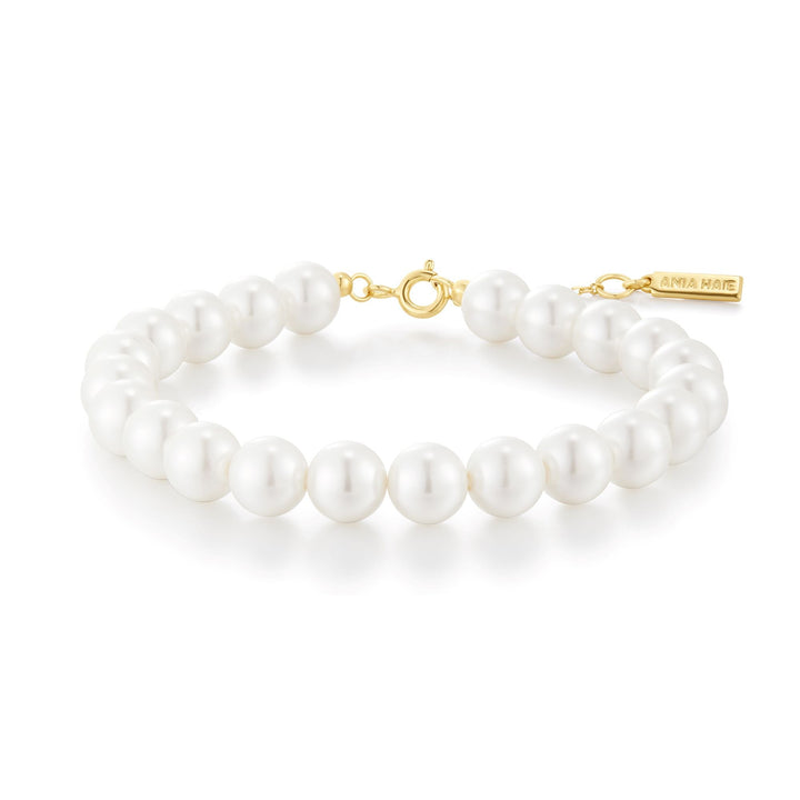 Ania Haie Gold Classic Shell Pearl Beaded Bracelet B075-04G