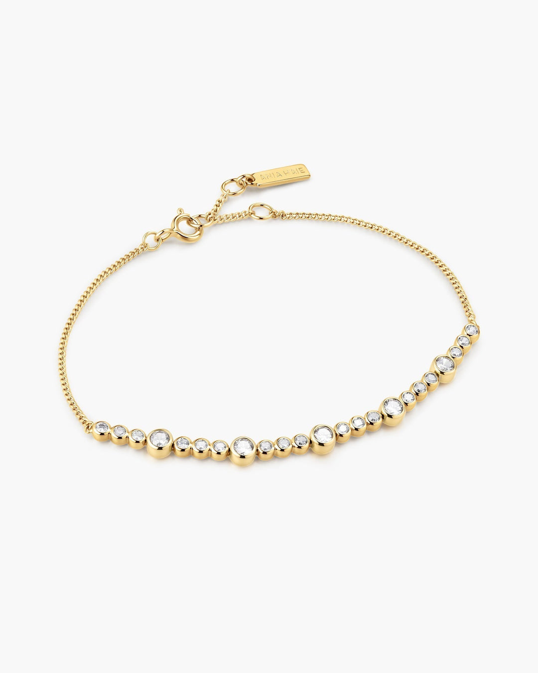 Ania Haie Gold Alternating Bezel-Set Bracelet B076-11G