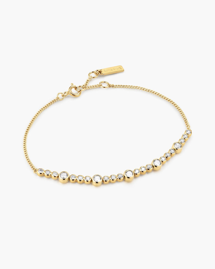 Ania Haie Gold Alternating Bezel-Set Bracelet B076-11G