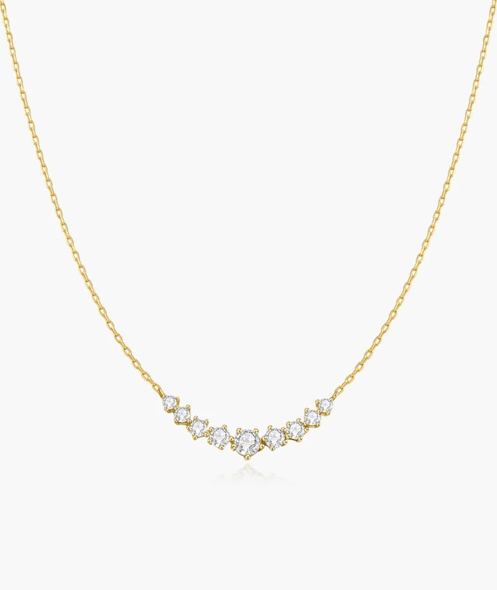 Ania Haie Gold Graduated Pavé Arc Necklace N079-02G