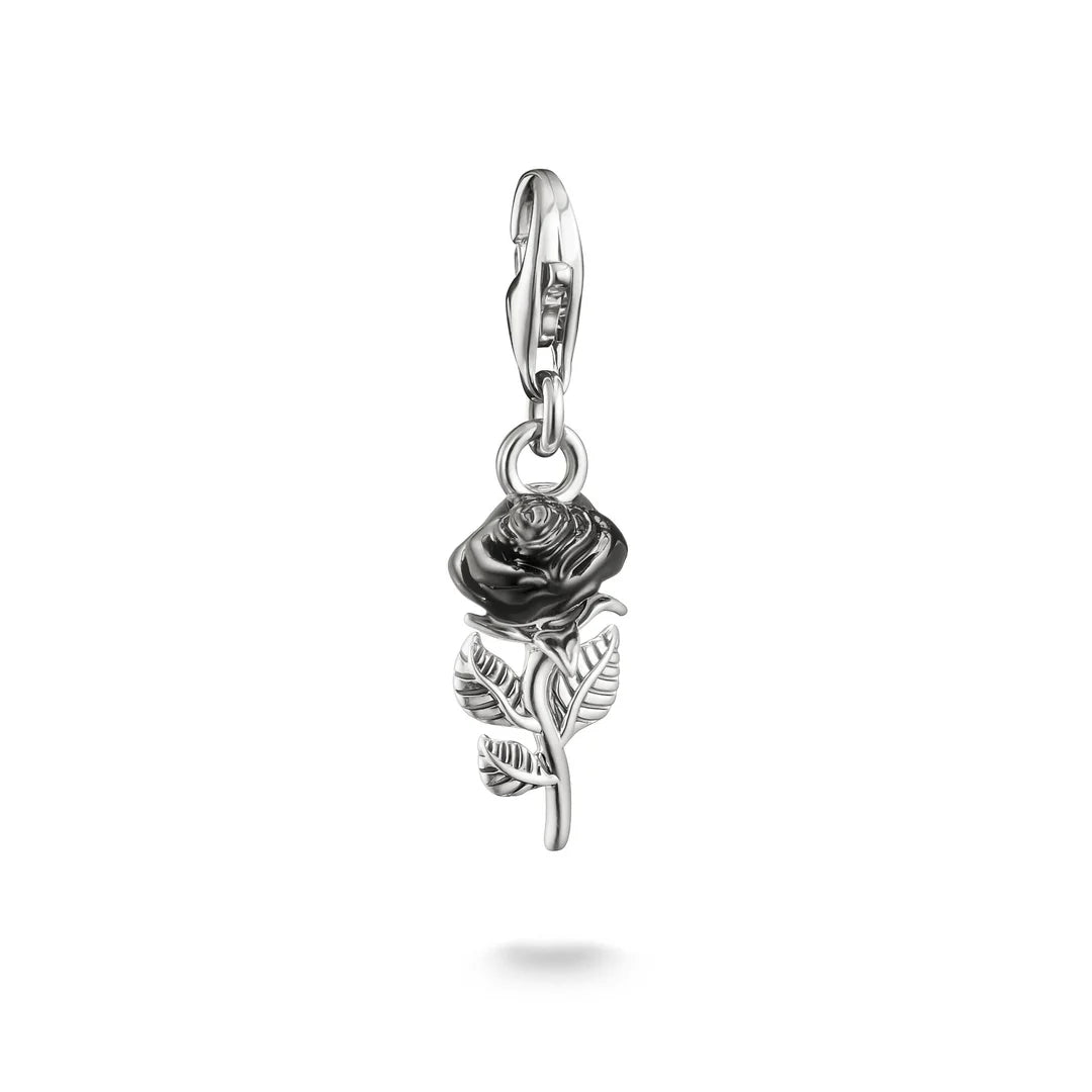 THOMAS SABO True Romance Black Rose Charm Pendant CC2232
