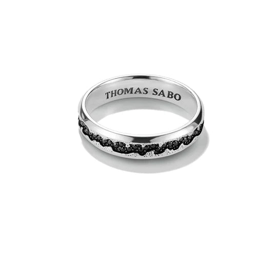 THOMAS SABO Minimal Band Ring Black Zirconia TR2512M