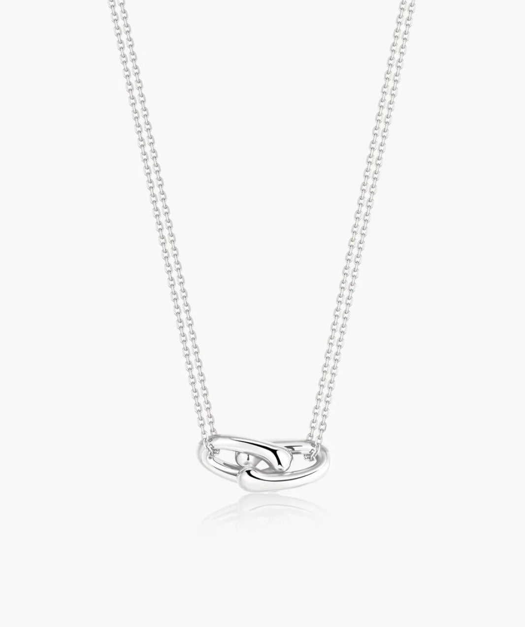 ANIA HAIE Silver Interlocked 40.5-45.5cm Necklace N078-07H